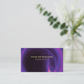 ピンクと紫の円形抽象デザイン 名刺 (スタンド正面)