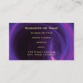 ピンクと紫の円形抽象デザイン 名刺 (裏面)