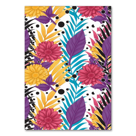 ピンクと紫の切り花と複雑な花びら テーブルナンバー (正面)