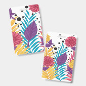 ピンクと紫の切り花と複雑な花びら バッジ (正面＆裏面)