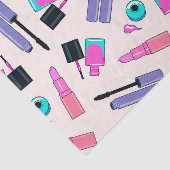 ピンクと紫の化粧品の柄 薄葉紙 (詳細)