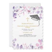 ピンクと紫の卒業と確認