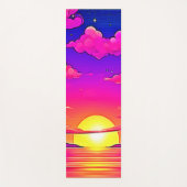 ピンクと紫の夕日 ヨガマット (正面)