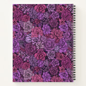 ピンクと紫の多肉植物の庭 ノートブック (裏面)