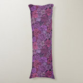 ピンクと紫の多肉植物の庭 ボディピロー (正面縦)