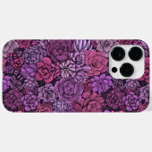 ピンクと紫の多肉植物の庭 Case-Mate iPhoneケース (裏面 (横))