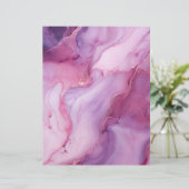 ピンクと紫の大理石スクラップブックの紙背景 (スタンド正面)