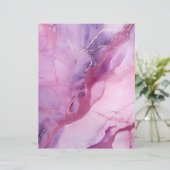 ピンクと紫の大理石スクラップブックの紙背景 (スタンド正面)