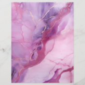 ピンクと紫の大理石スクラップブックの紙背景 (正面)