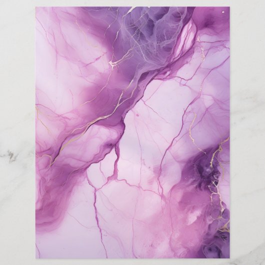 ピンクと紫の大理石スクラップブックの紙背景 (正面)