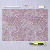 ピンクと紫の大理石 薄葉紙 (クラフト)