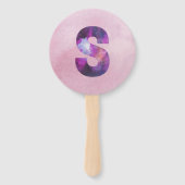 ピンクと紫の宇宙銀河系文字S ハンドファン (正面)