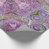 ピンクと紫の宝石パターンのラッピング紙 ラッピングペーパー (角)