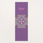 ピンクと紫の宝石パターンカスタムヨガマット ヨガマット (裏面)