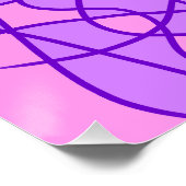 ピンクと紫の幾何学的パターン ポスター (コーナー)