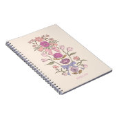ピンクと紫の弓と花 ノートブック (右側)
