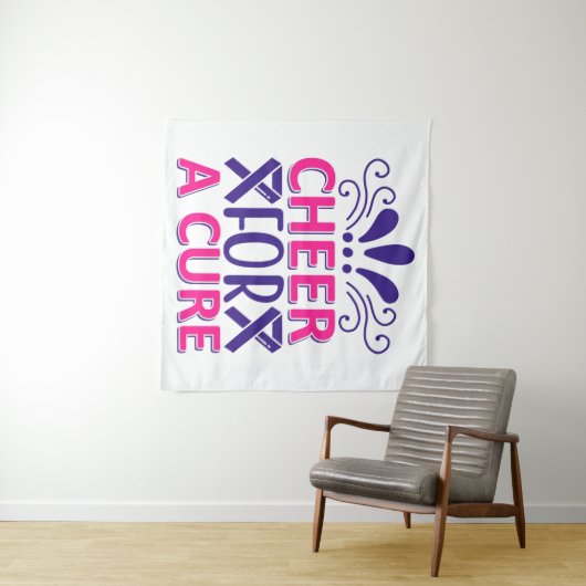 ピンクと紫の応援 タペストリー (インサイチュ(横))