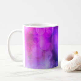 ピンクと紫の抽象芸術サークル模様コーヒーMu コーヒーマグカップ