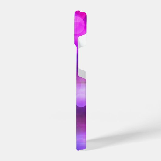 ピンクと紫の抽象芸術サークル焦点と息 iPhoneケース (左側面)