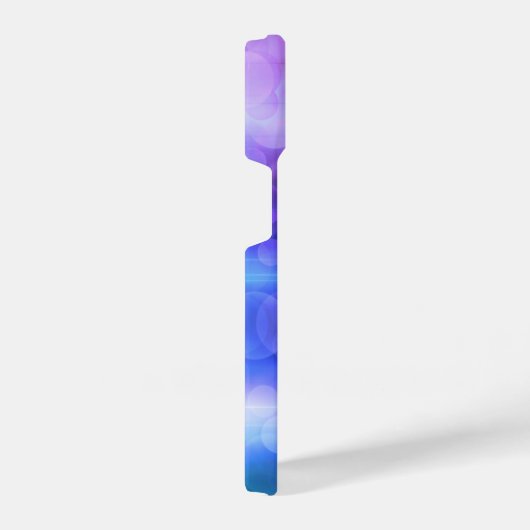 ピンクと紫の抽象芸術サークル焦点と息 iPhoneケース (右側面)