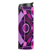 ピンクと紫の抽象芸術モザイクタイル タンブラー (回転左)