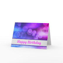 ピンクと紫の抽象芸術円パターンあいさつ