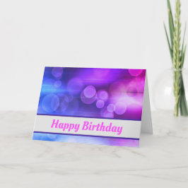 ピンクと紫の抽象芸術円パターンあいさつ カード