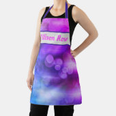 ピンクと紫の抽象芸術円パターン エプロン (インサイチュ)
