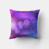 ピンクと紫の抽象芸術円パターン クッション (裏面)