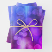 ピンクと紫の抽象芸術円パターン ラッピングペーパーシート (インサイチュ)