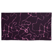 ピンクと紫の抽象芸術枕ケース 枕カバー (正面左)