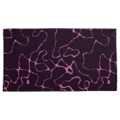 ピンクと紫の抽象芸術枕ケース 枕カバー (正面右)