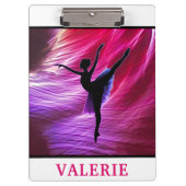 ピンクと紫の抽象芸術 クリップボード (正面)