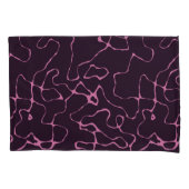 ピンクと紫の抽象芸術 枕カバー (正面左)