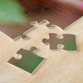 ピンクと紫の明るい赤紫色の花の開花 ジグソーパズル (側面)