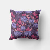 ピンクと紫の明るい赤紫色 クッション (裏面)