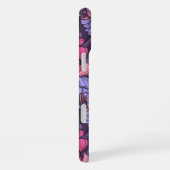 ピンクと紫の明るい赤紫色 iPhoneケース (右側面)