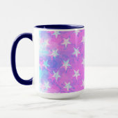 ピンクと紫の星宇宙マグカップ マグカップ (左)
