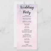 ピンクと紫の星空の結婚式 プログラム (裏面)