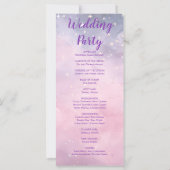 ピンクと紫の星空の結婚式 プログラム (裏面)