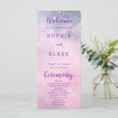 ピンクと紫の星空の結婚式 プログラム (スタンド正面)