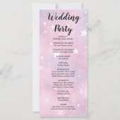 ピンクと紫の星空の結婚式 プログラム (裏面)