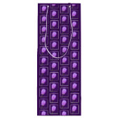 ピンクと紫の春の花模様 ワインギフトバッグ (裏面)