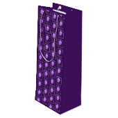 ピンクと紫の春の花模様 ワインギフトバッグ (裏面アングル)