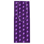 ピンクと紫の春の花模様 ワインギフトバッグ (正面)