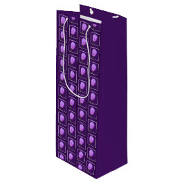 ピンクと紫の春の花模様 ワインギフトバッグ