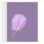ピンクと紫の春花のグリーティングカード (内側(右))