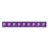 ピンクと紫の春花の花柄 グログランリボン (正面)