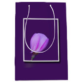 ピンクと紫の春 ミディアムペーパーバッグ (正面)