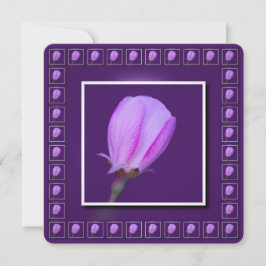 ピンクと紫の春 招待状